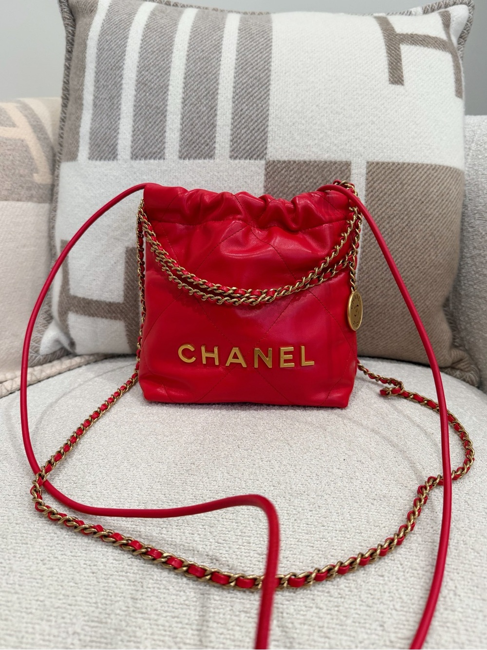 Chanel 22S Mini 22 Red Crossbody Bag